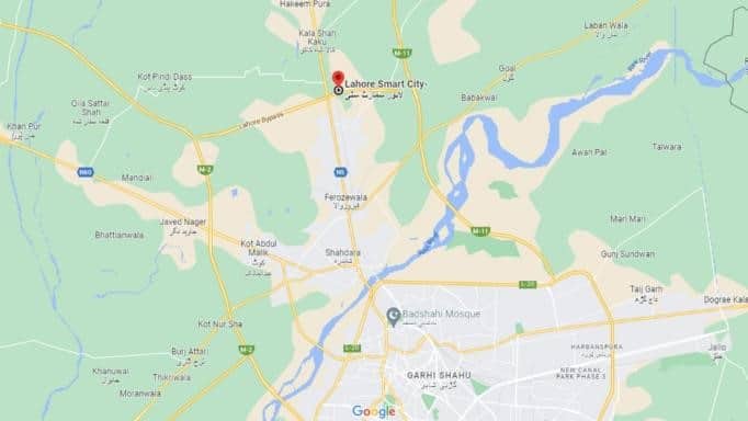 Location of Lahore Smart City