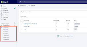 Shopify Plus Wholesale Section
