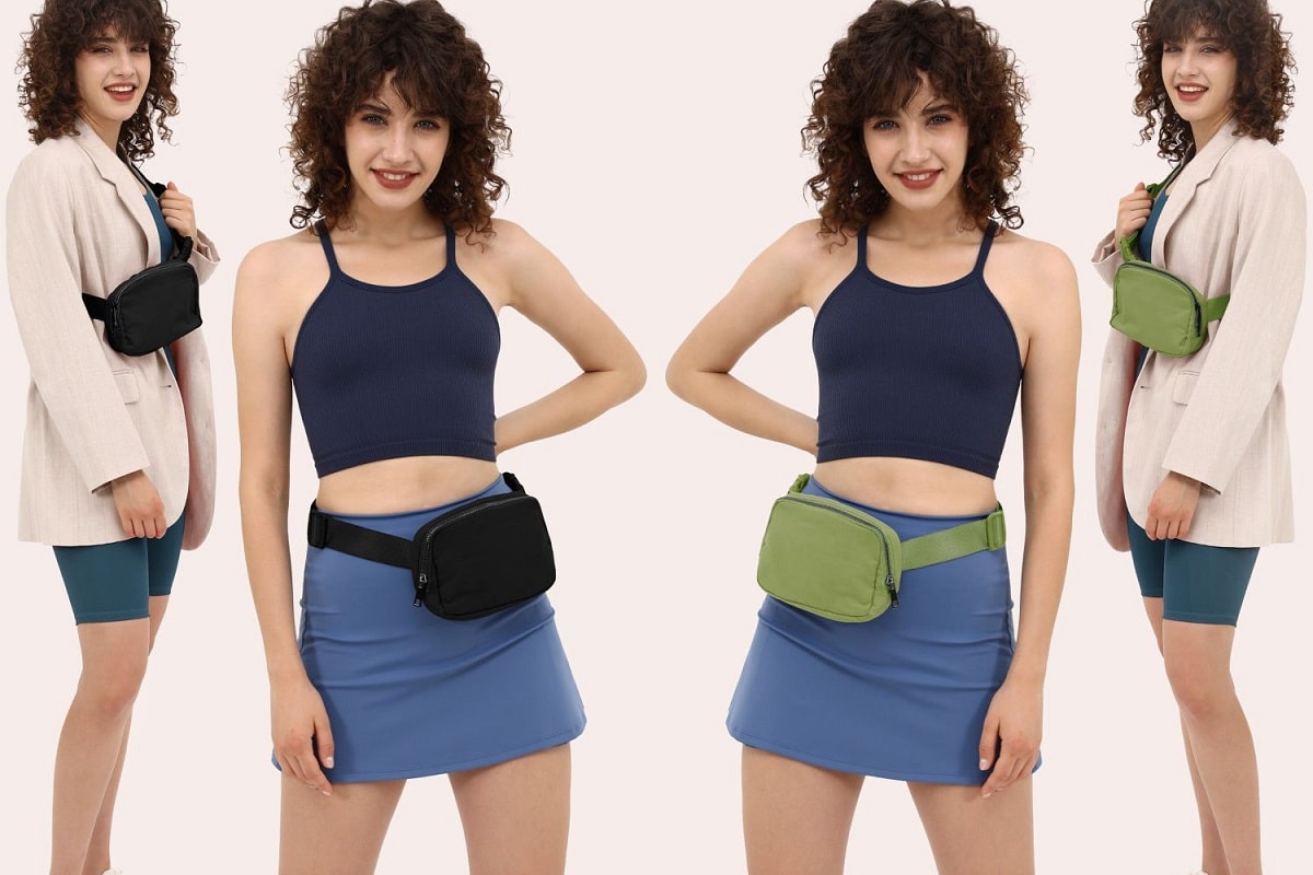 ODODOS Unisex Mini Belt Bag with Adjustable Strap