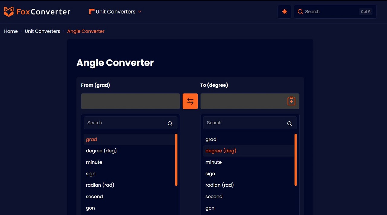 Angle Calculator