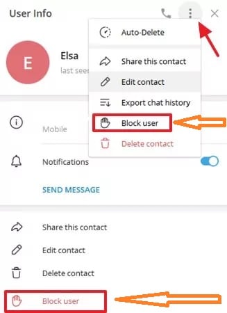 click 3 dot menu