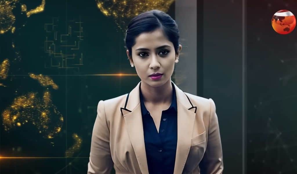 Aparajita AI News Anchor on Channel 24