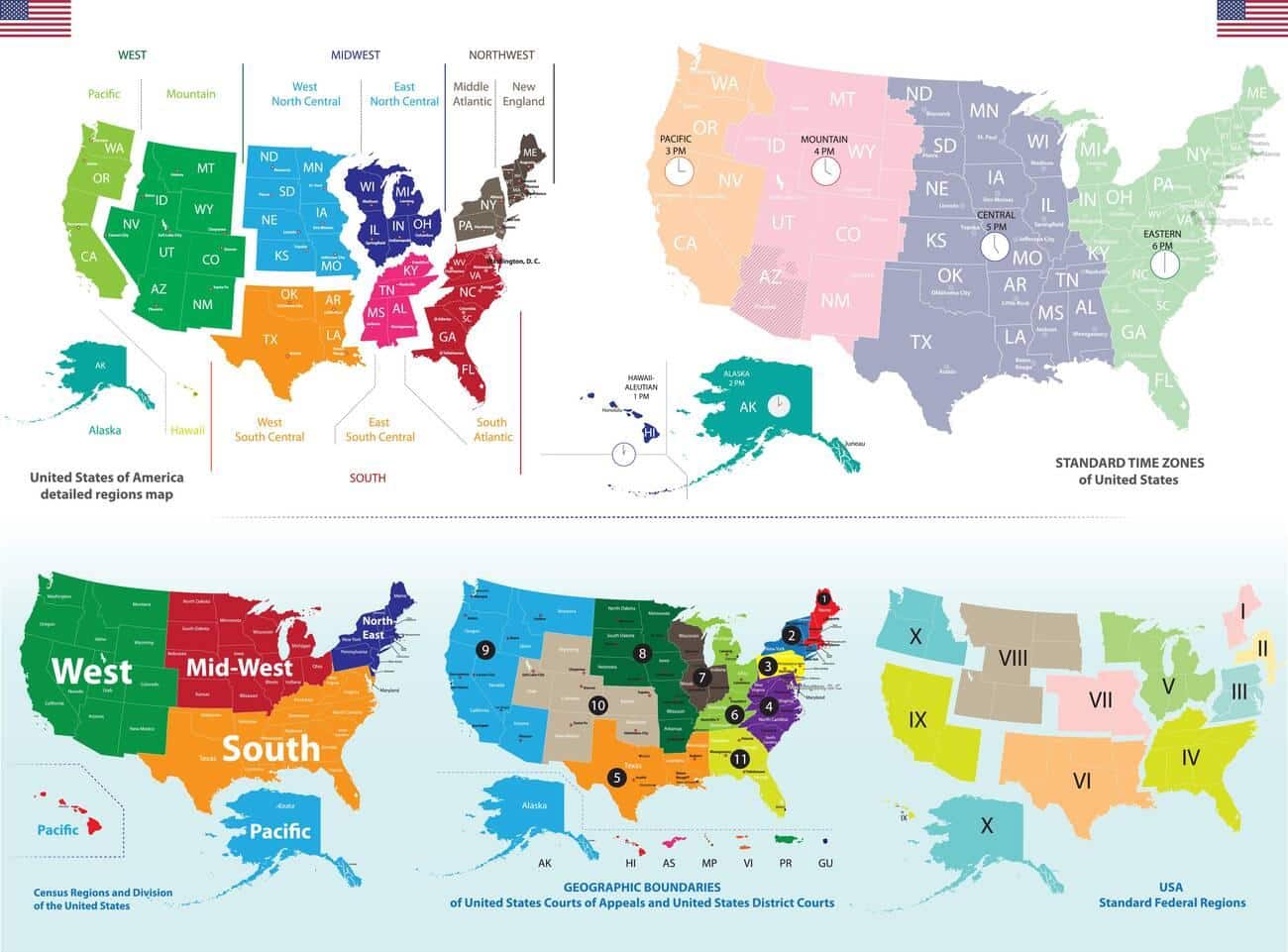 usa time zone map