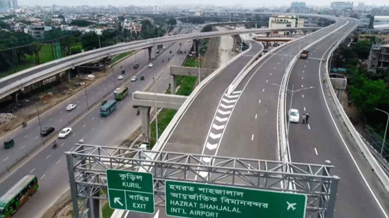 dhaka elevated expressway route map