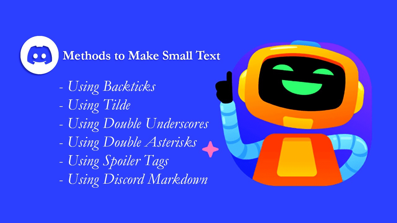 Methods to Make Small Text in Discord