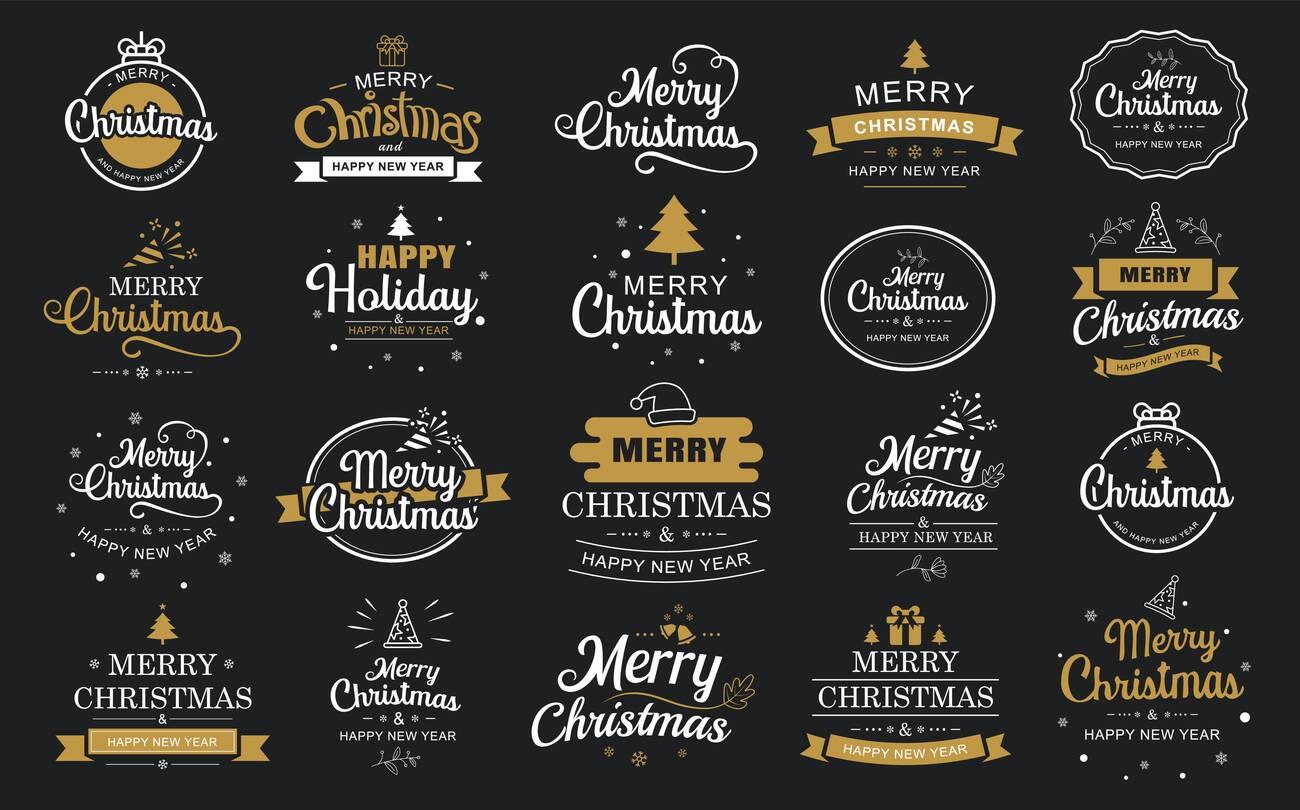 typographic gift tag
