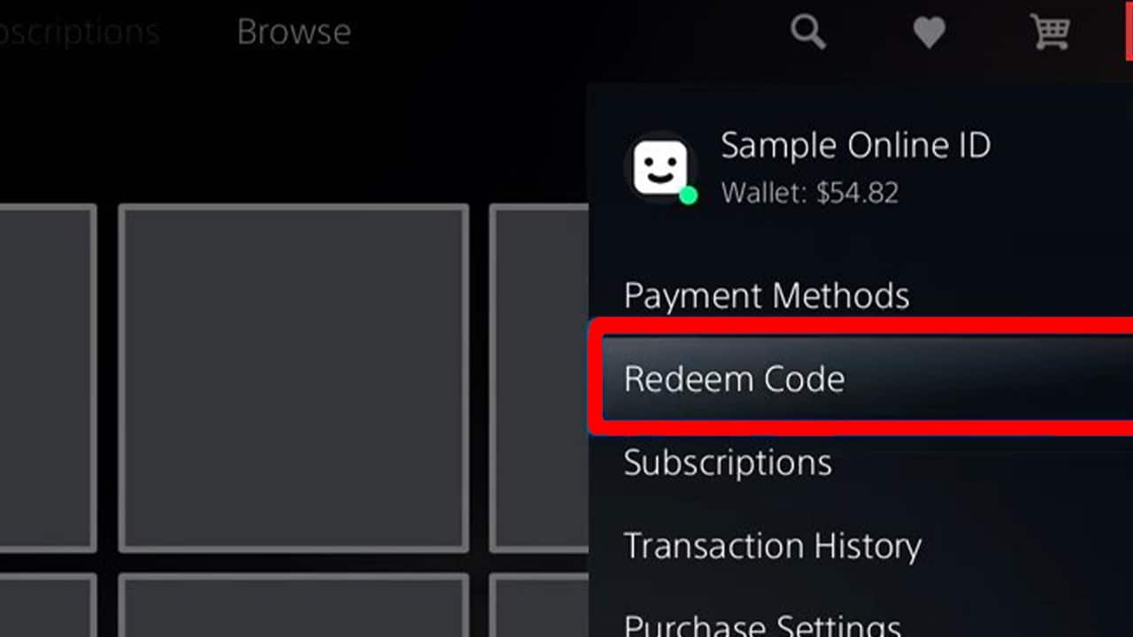 redeem code