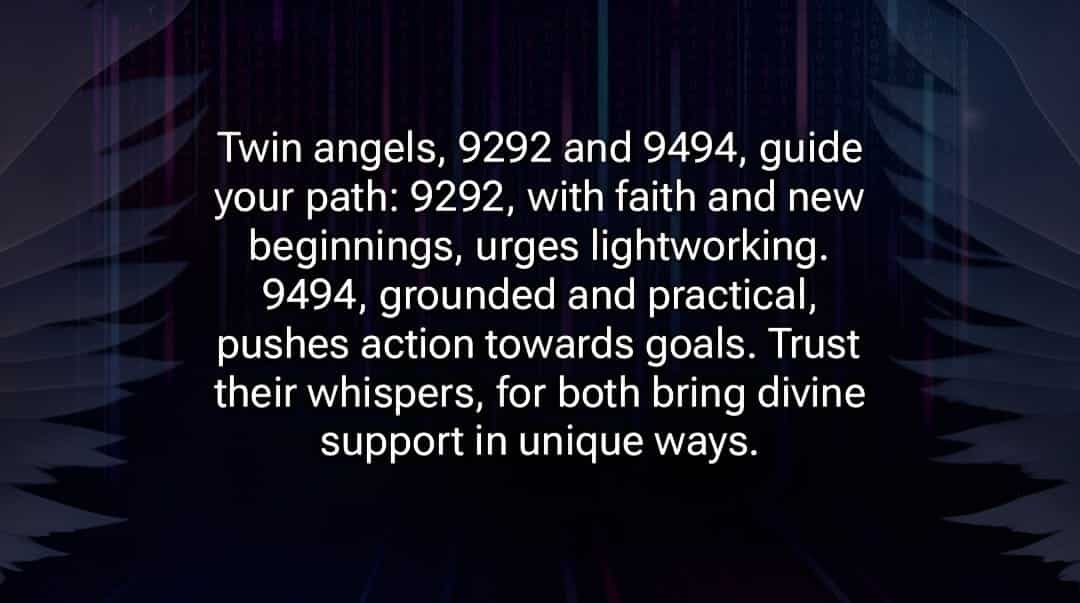 9292 vs 9494 angel numbers