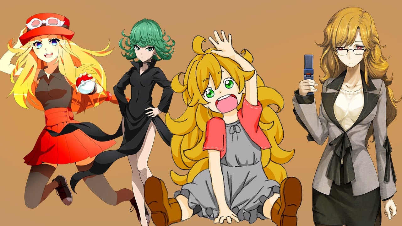anime characters with curly hair