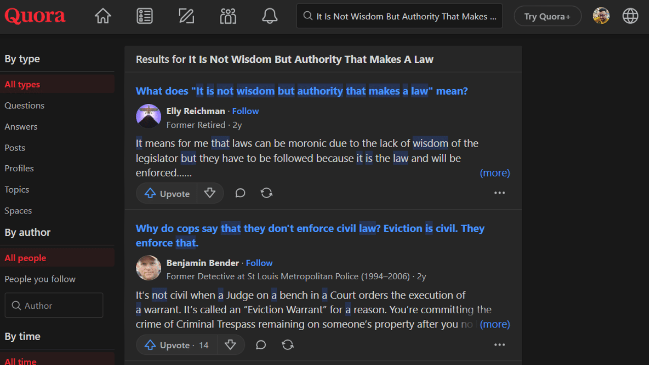 It Is Not Wisdom But Authority That Makes A Law - Quora