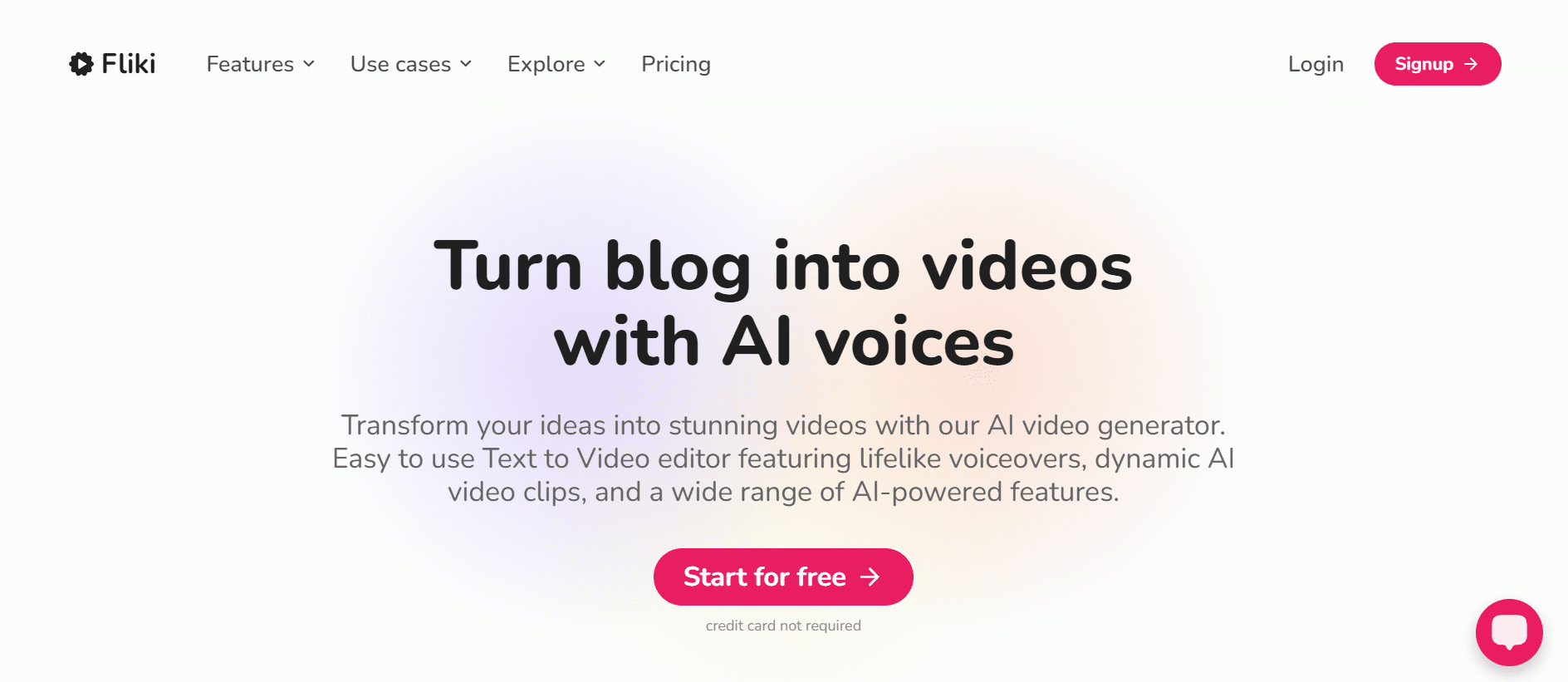  fliki website interface