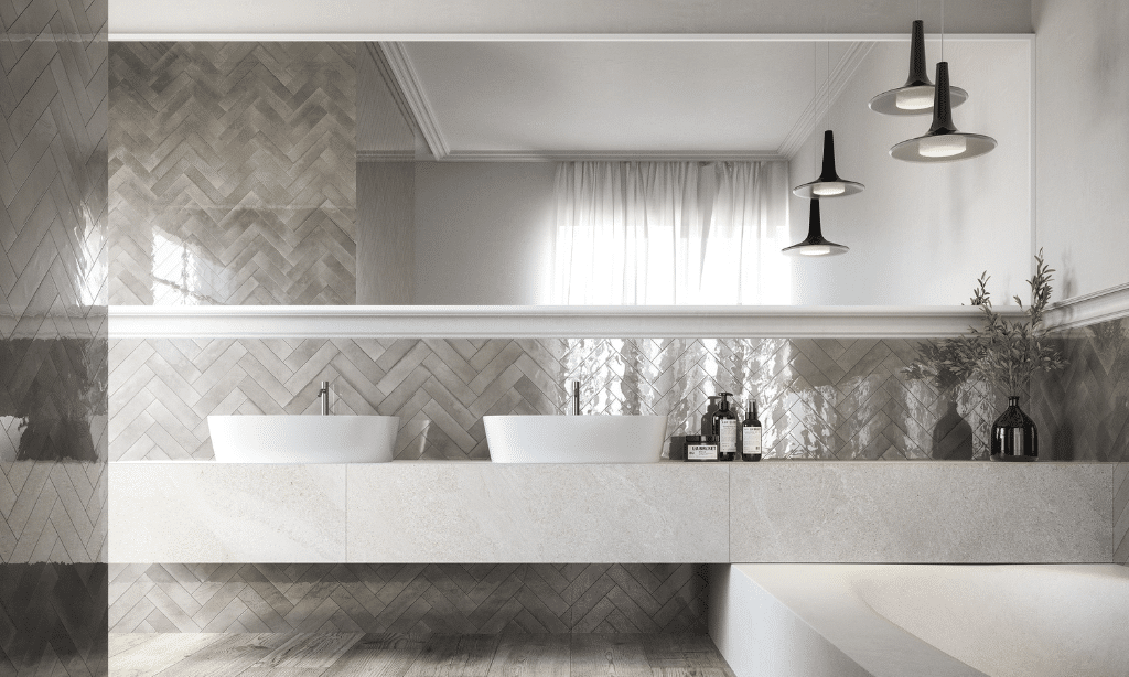 spa retreat porcelain stoneware bathroom