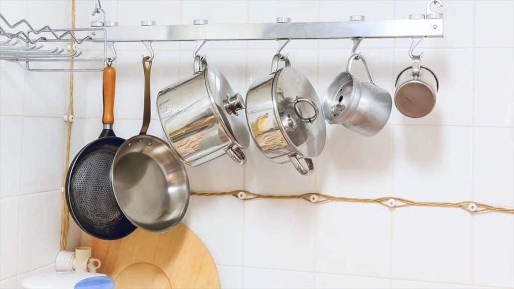 Wall Mounted Pot Rack
