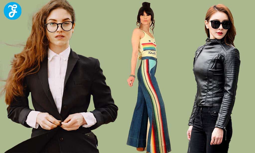 Three women in distinct styles