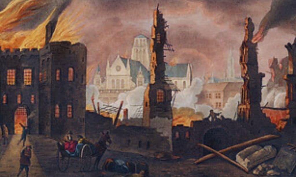 End of the Great Fire of London 