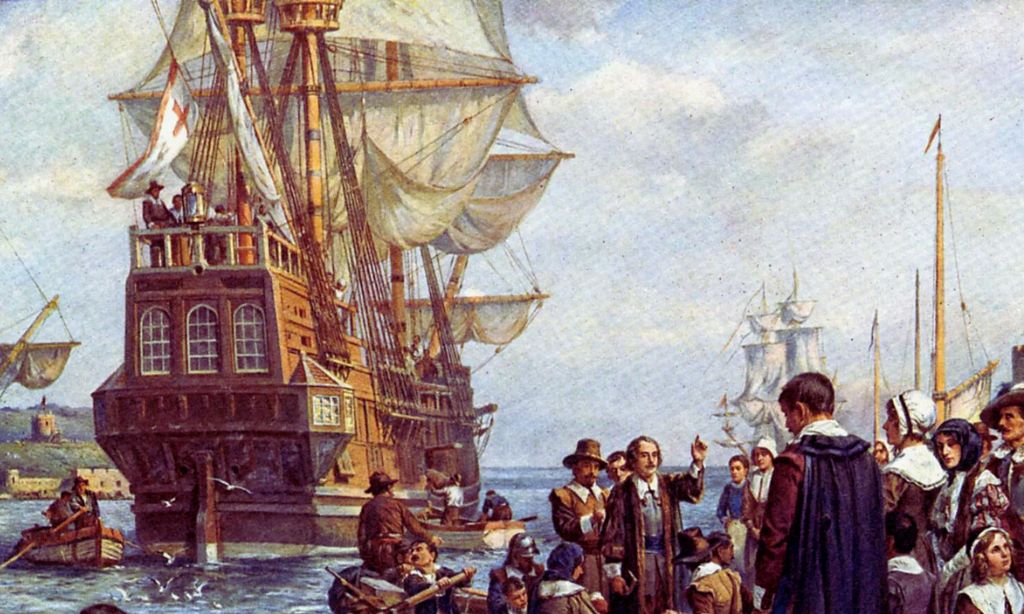 The Mayflower Departs 