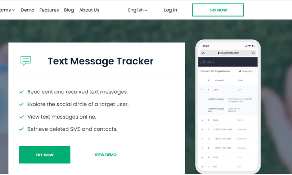 uMobix SMS tracker
